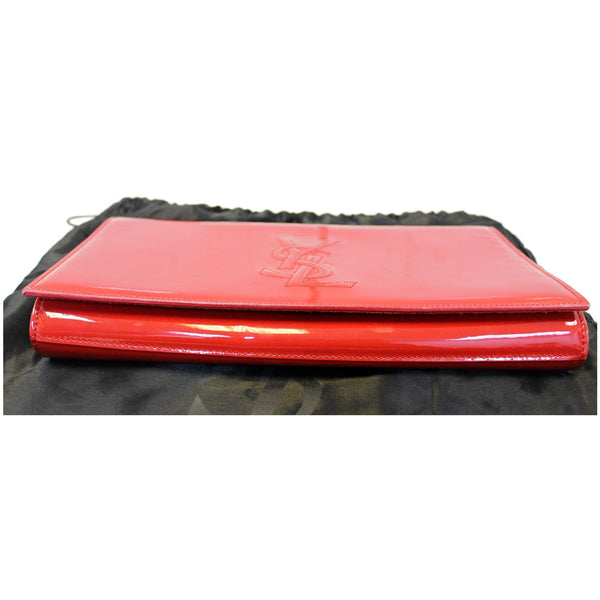 YVES SAINT LAURENT Large Belle de Jour Patent Leather Clutch Bag Red-US
