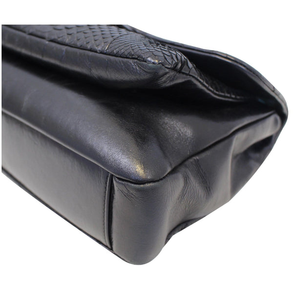 Chanel Urban Mix Flap  Shoulder Bag Calfskin Python Black good condition