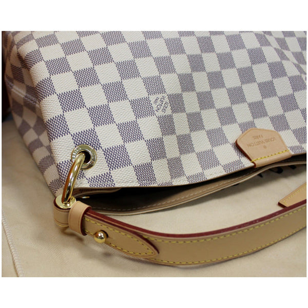 Louis Vuitton Graceful PM White checks Shoulder Bag