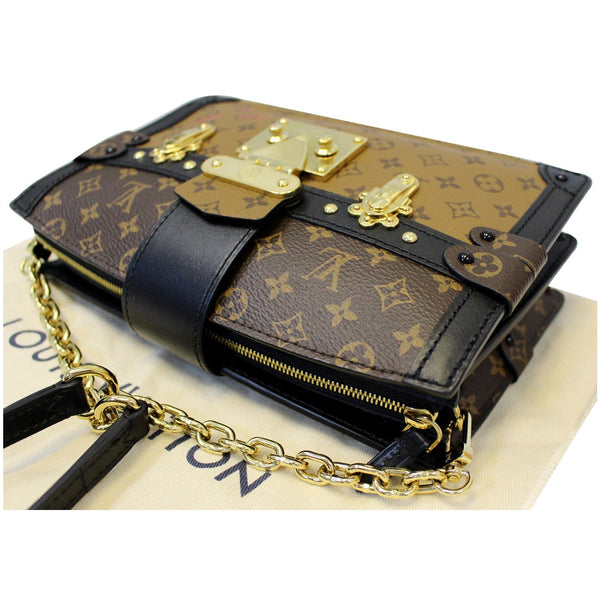 LOUIS VUITTON Trunk Clutch Reverse Monogram Crossbody Bag Brown