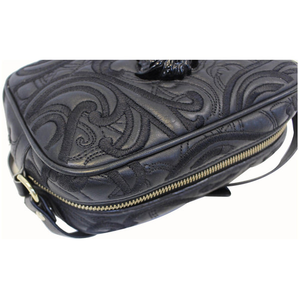 VERSACE Embroidered Baroque Shoulder Bag Black-US