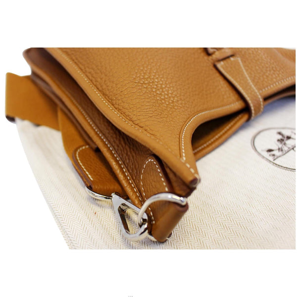 HERMES Evelyne PM III Clemence Leather Shoulder Crossbody Bag Gold-US