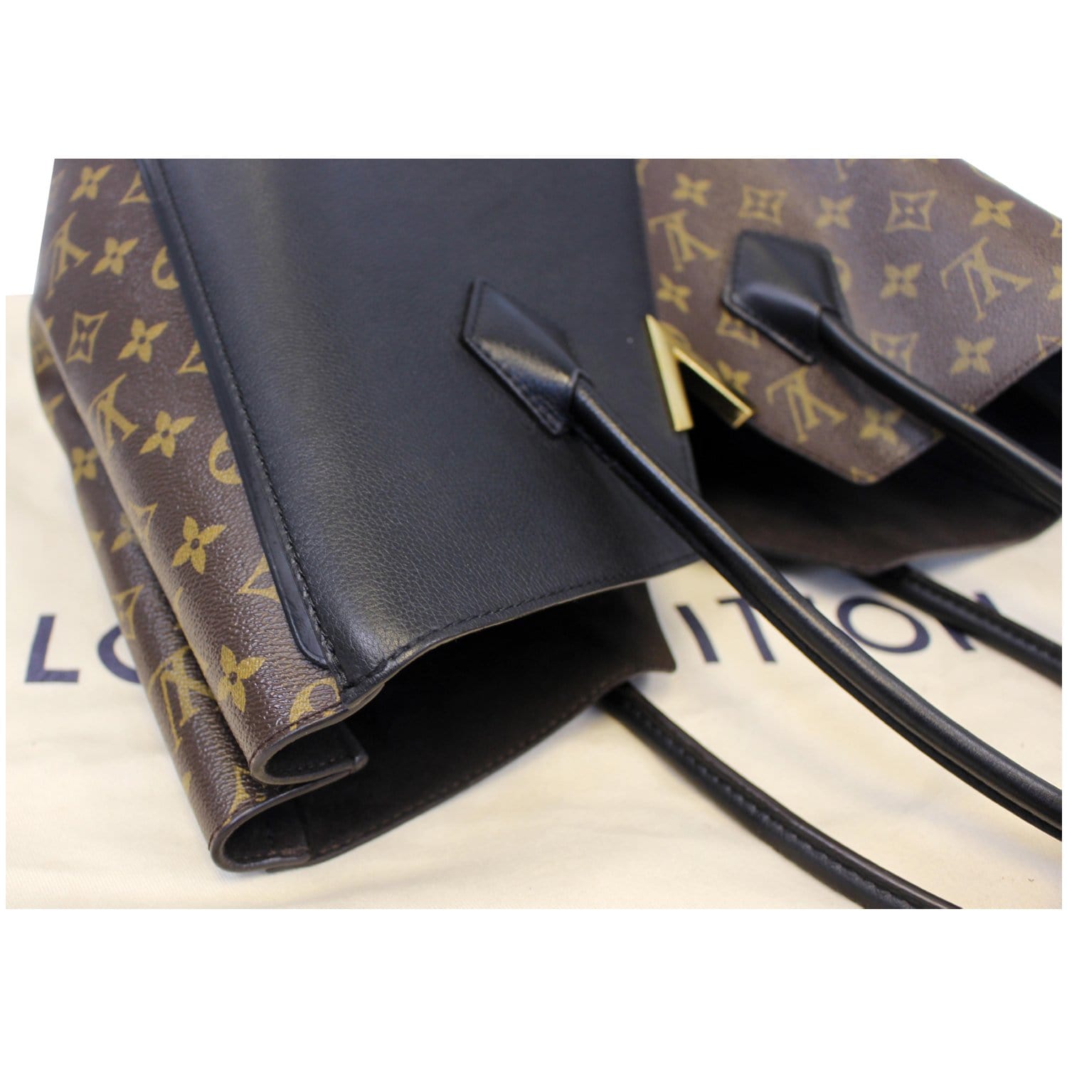 LOUIS VUITTON LV M40460 Shoulder Tote Hand Bag Kimono MM Brown Monogram  Black