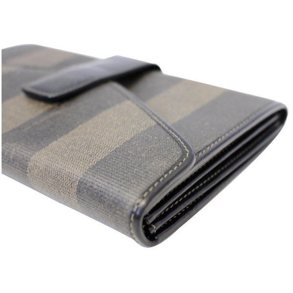 Fendi Vintage Pequin Stripe Wallet Brown - corner 