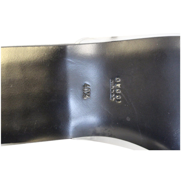 GUCCI NY Yankees Metallic Leather Slipper Mules US 10.5