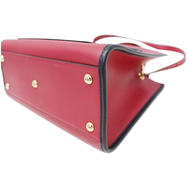  Fendi Runway Leather Tote Bag Red - bottom view 
