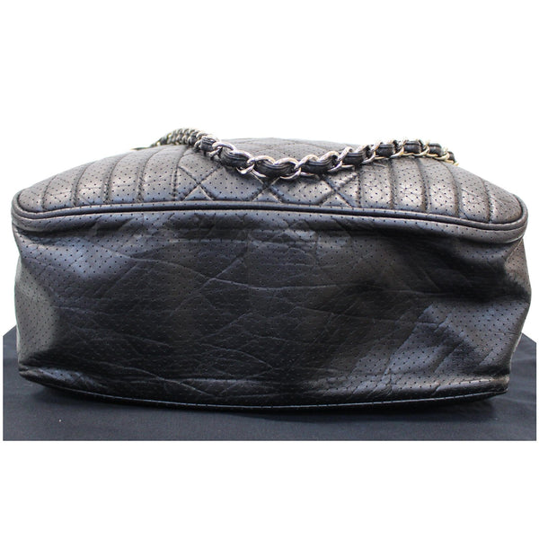 Chanel Calfskin Perforated 50's Bowler Bag - bottom side