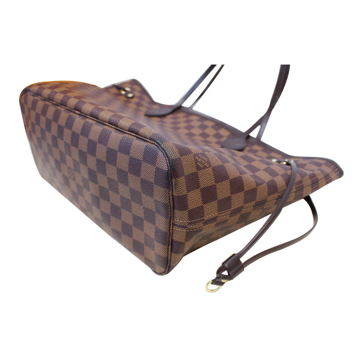LOUIS VUITTON Neverfull MM Damier Ebene Tote Shoulder Bag Brown