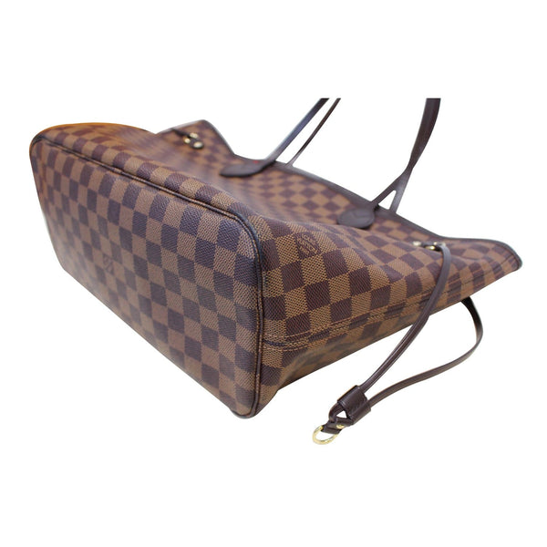 LOUIS VUITTON Neverfull MM Damier Ebene Tote Shoulder Bag Brown