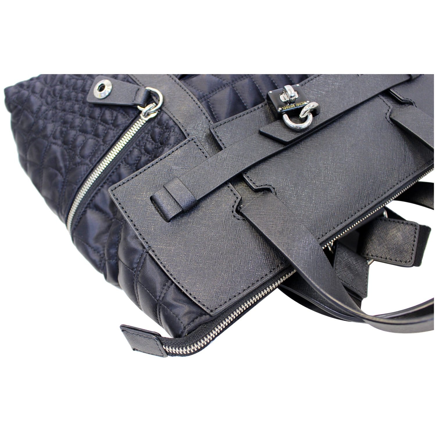 henri bendel jetsetter mini convertible nylon backpack estate blue silver Henri Bendel Jetsetter Convertible Backpack Black-US