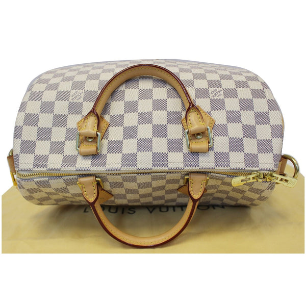 LOUIS VUITTON Speedy 30 Damier Azur Bandouliere Satchel Bag White-US