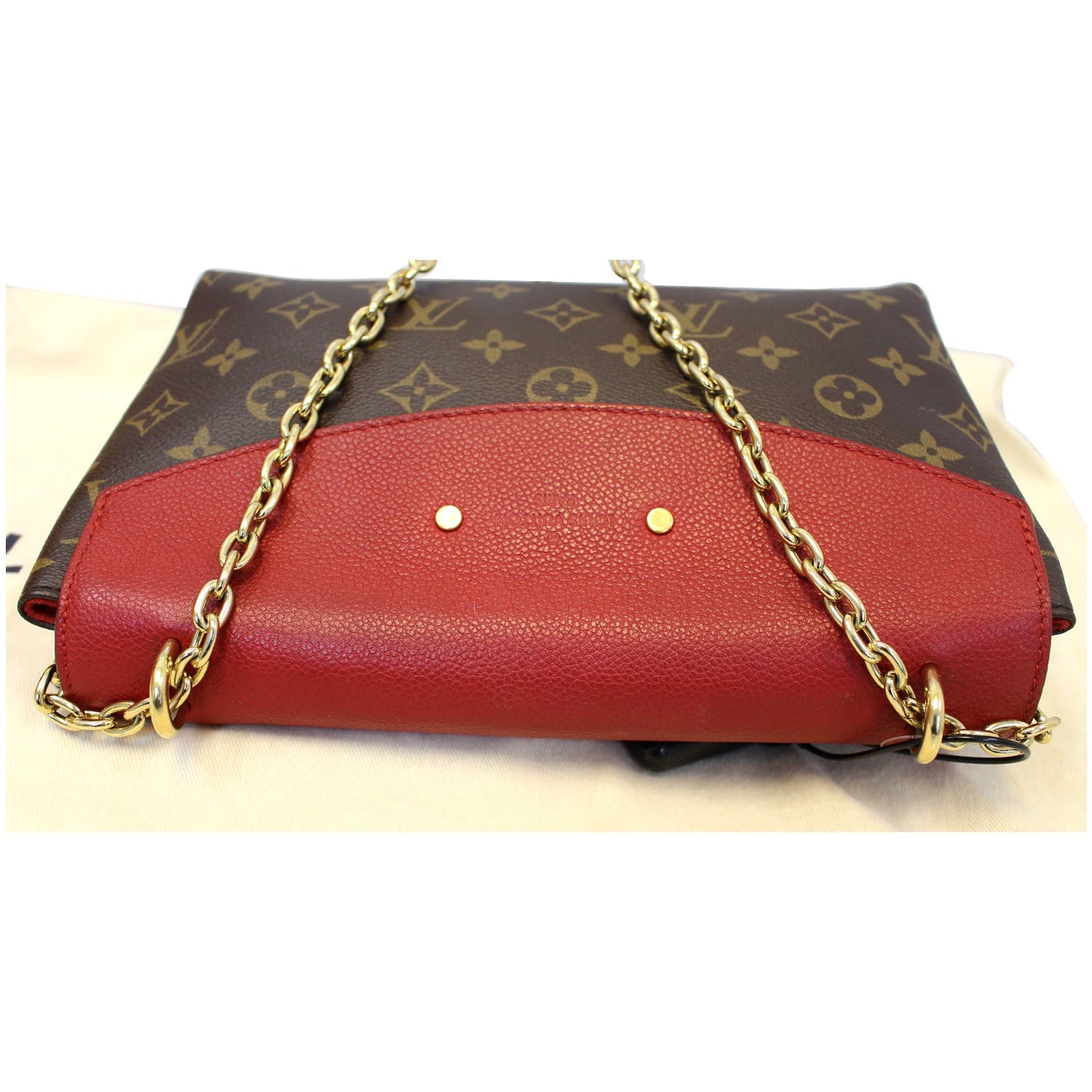 Louis Vuitton Saint Placide Handbag Monogram Canvas and Leather Brown, Red