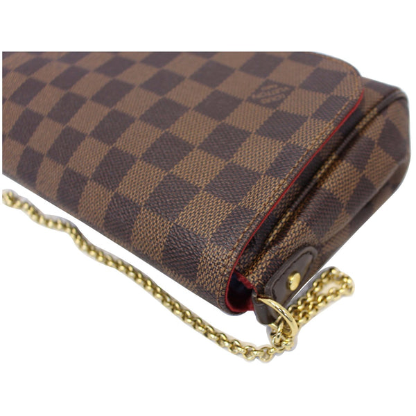 LOUIS VUITTON Favorite MM Damier Ebene Crossbody Bag Brown