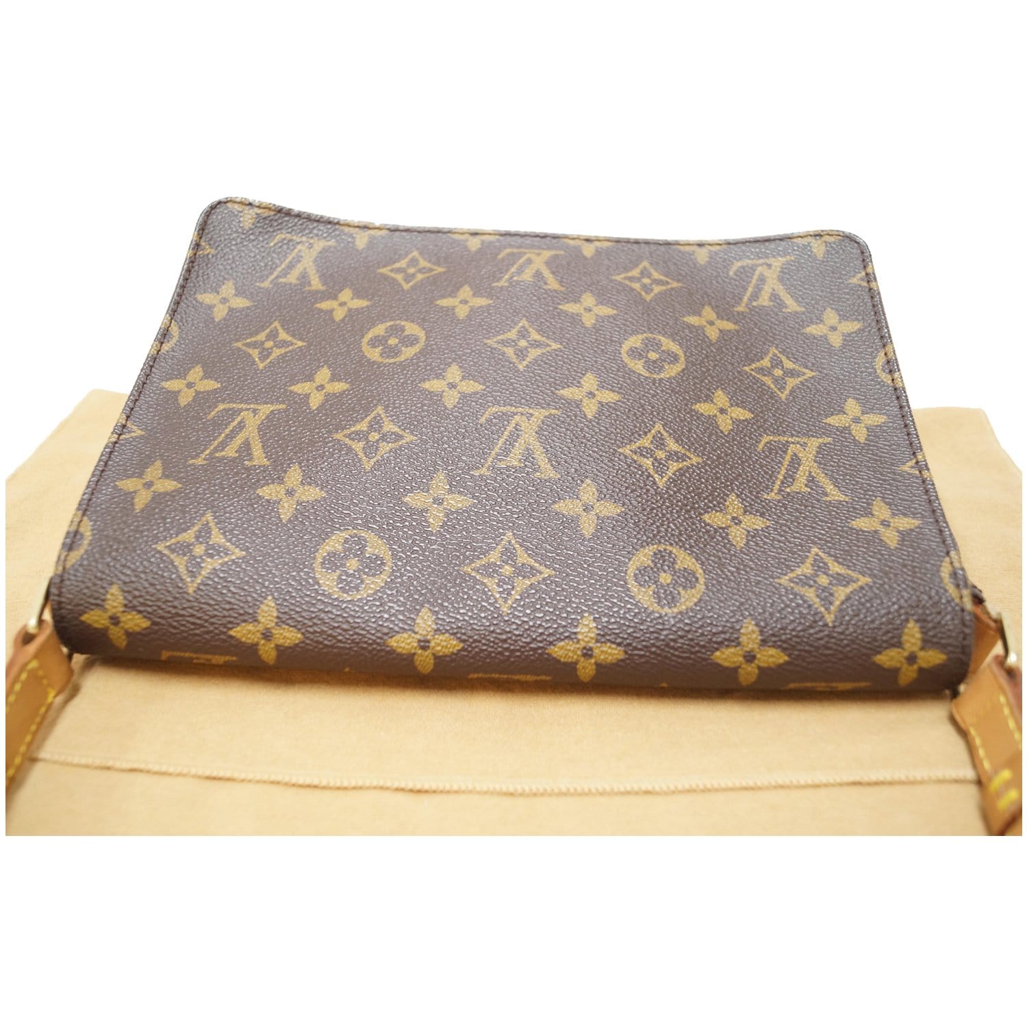 Musette tango cloth handbag Louis Vuitton Brown in Cloth - 25092868