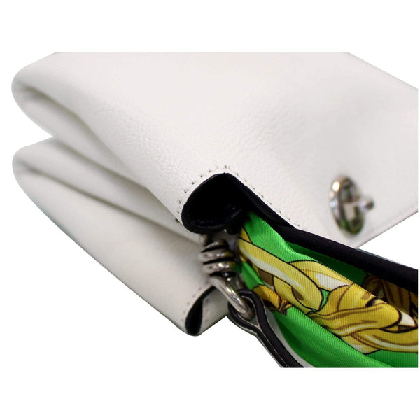 Balenciaga Flap Scarf XS Top Handle Crossbody Bag White side view