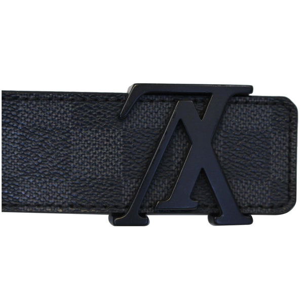 Louis Vuitton Damier Graphite belt -  front view