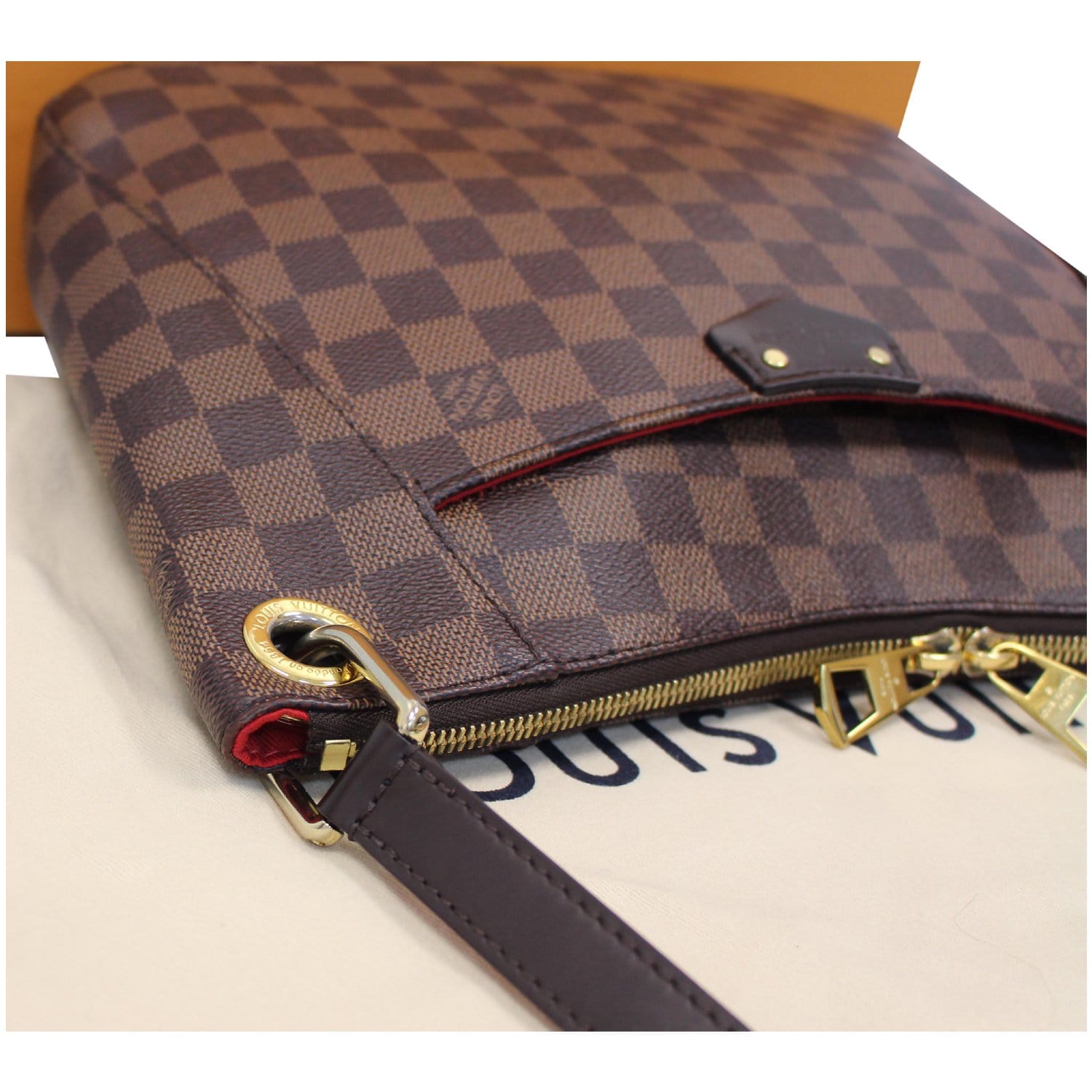 Crossbody] Louis Vuitton Damier Ebene Monogram Back Wallet Case
