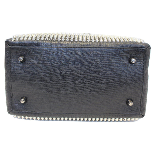 CHRISTIAN LOUBOUTIN Panettone Spike Stud Leather Satchel Bag Black-US