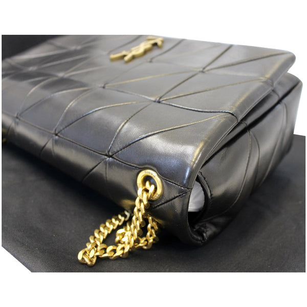 YVES SAINT LAURENT Jamie Giant Lambskin Leather Shoulder Bag Black