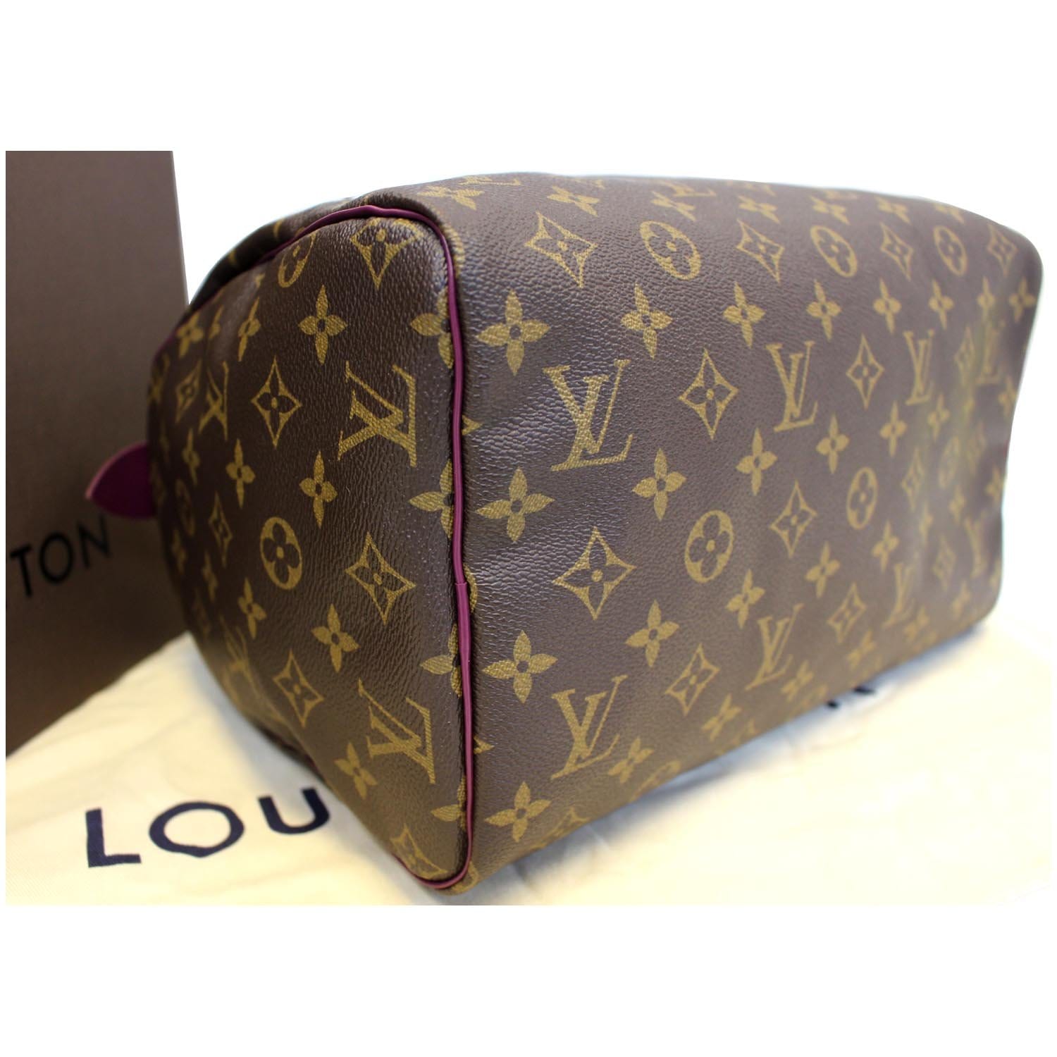 Louis Vuitton Monogram Totem Speedy 30 Magenta Bag