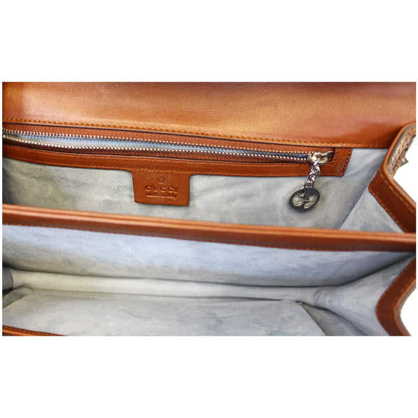 Gucci Lady Lock Python Small Top Leather Handle Handbag - internal pocket