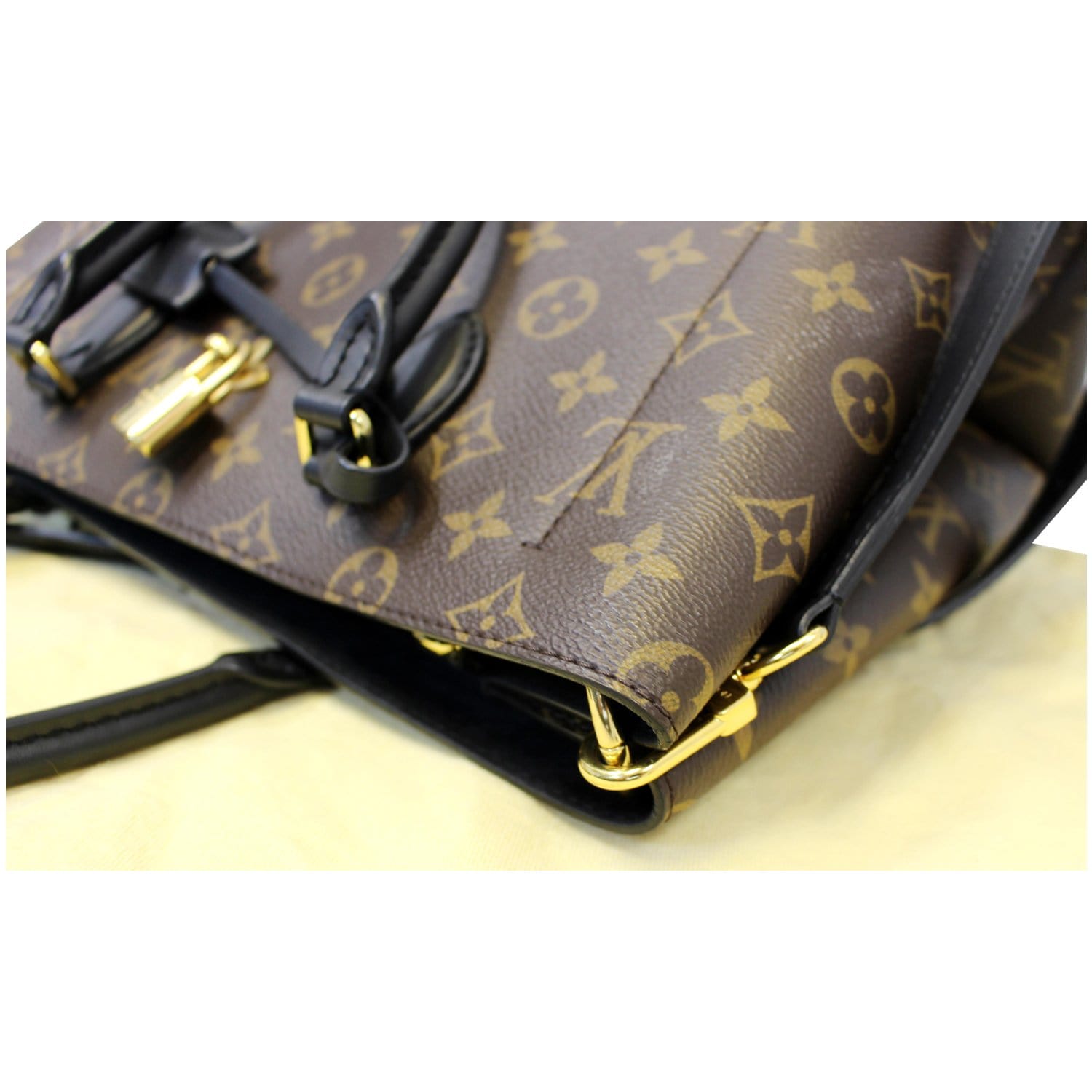 LOUIS VUITTON Flower Monogram Canvas Tote Bag Brown-US