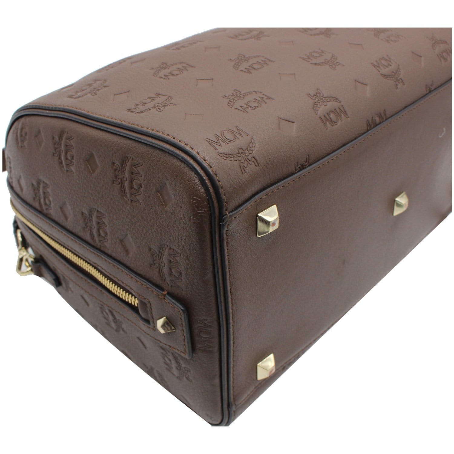Mcm boston bag chocolate brown Clearance