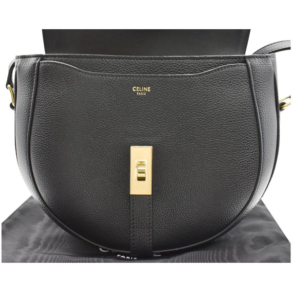 CELINE Besace 16 Small Leather Shoulder Bag Black