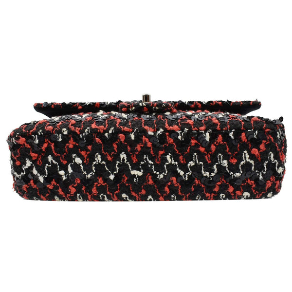 CHANEL Flap Tweed Fabric Shoulder Bag Multicolor