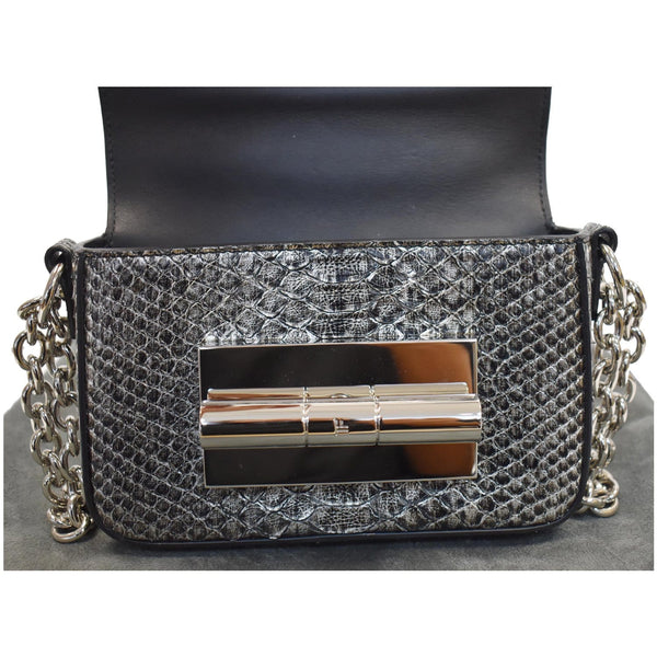 Tom Ford Natalia Small Chain Turnlock Shoulder Bag opened