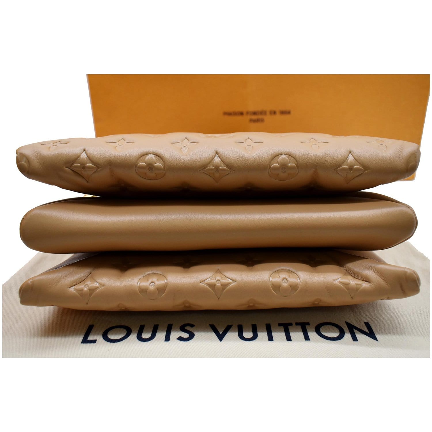 Louis Vuitton Coussin PM camel monogram lamb