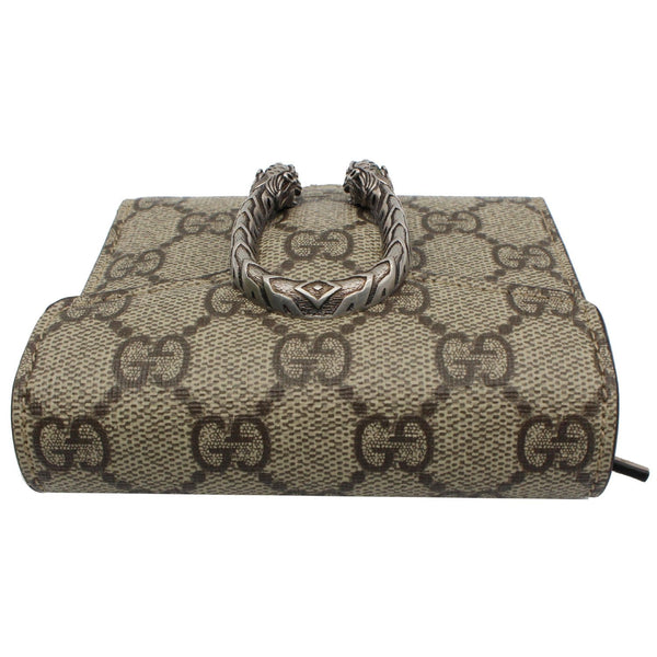 GUCCI Dionysus GG Supreme Canvas Card Case Wallet Beige 627073
