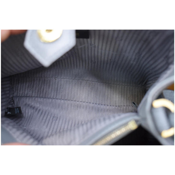 FENDI Petite 2Jours Vitello Elite Leather Tote Shoulder Bag Grey