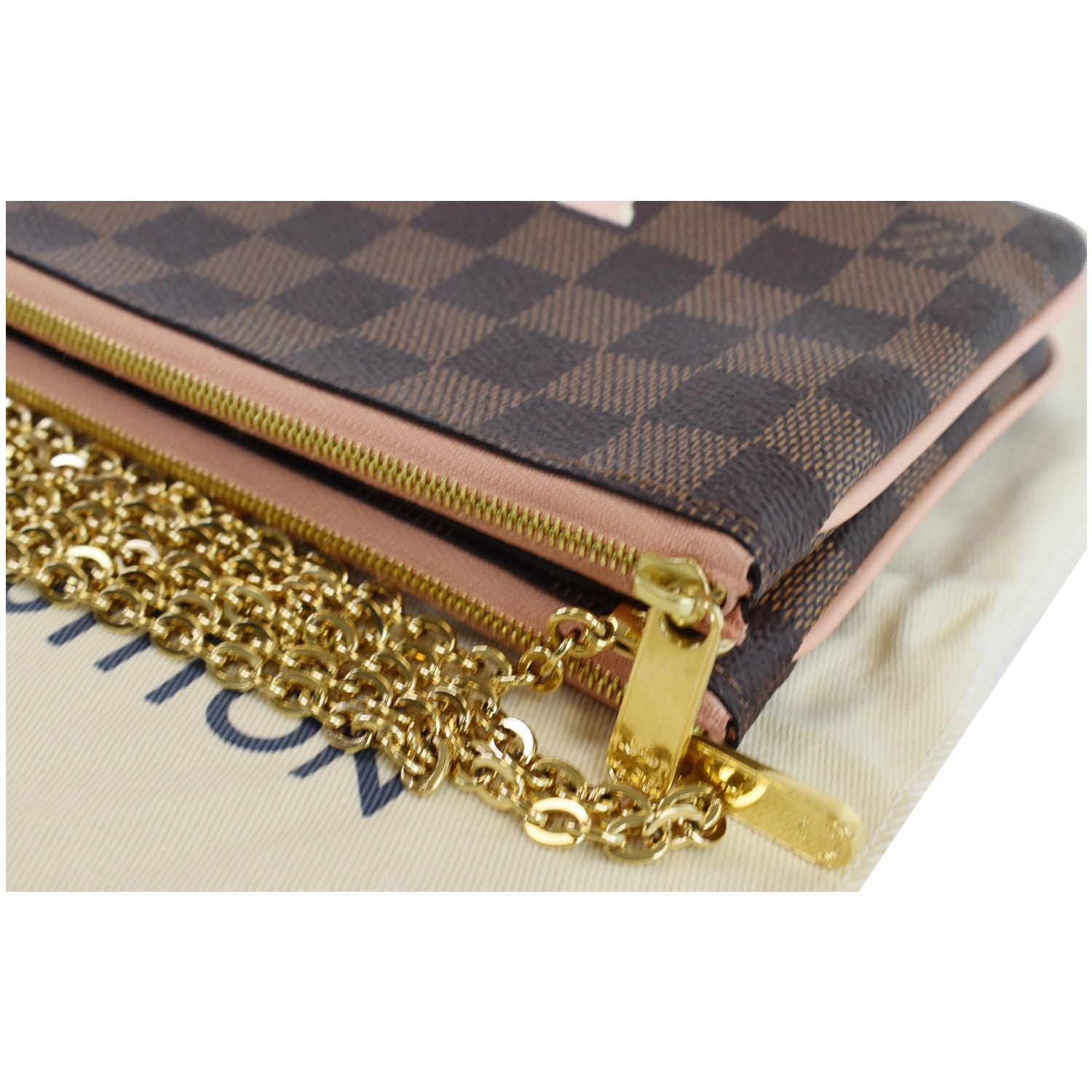 Louis Vuitton Damier Azur Double Zip Pochette, Louis Vuitton Handbags