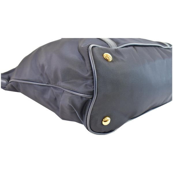 PRADA Tessuto Saffiano Nylon Tote Shoulder Bag Blue