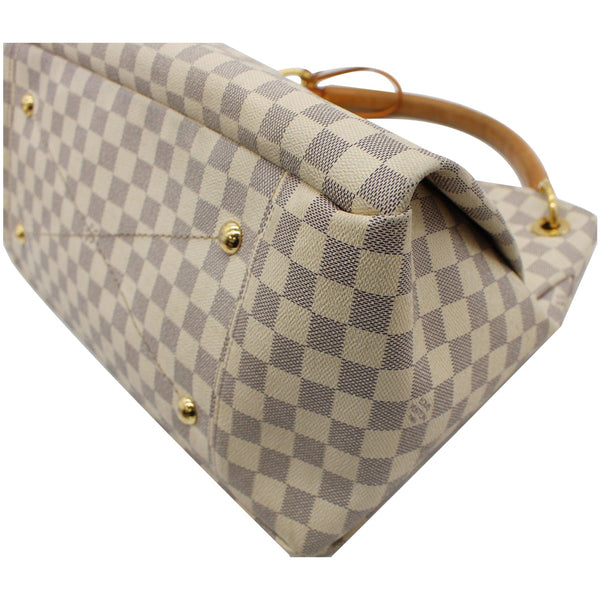 LOUIS VUITTON Artsy MM Damier Azur Shoulder Bag White