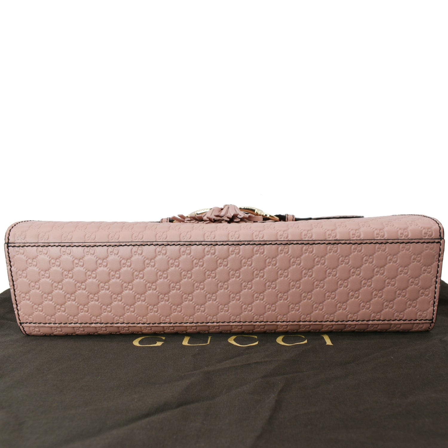 Authentic Gucci 449635 Pink Micro GG Guccissima Leather Emily Bag, Handbag.  BN
