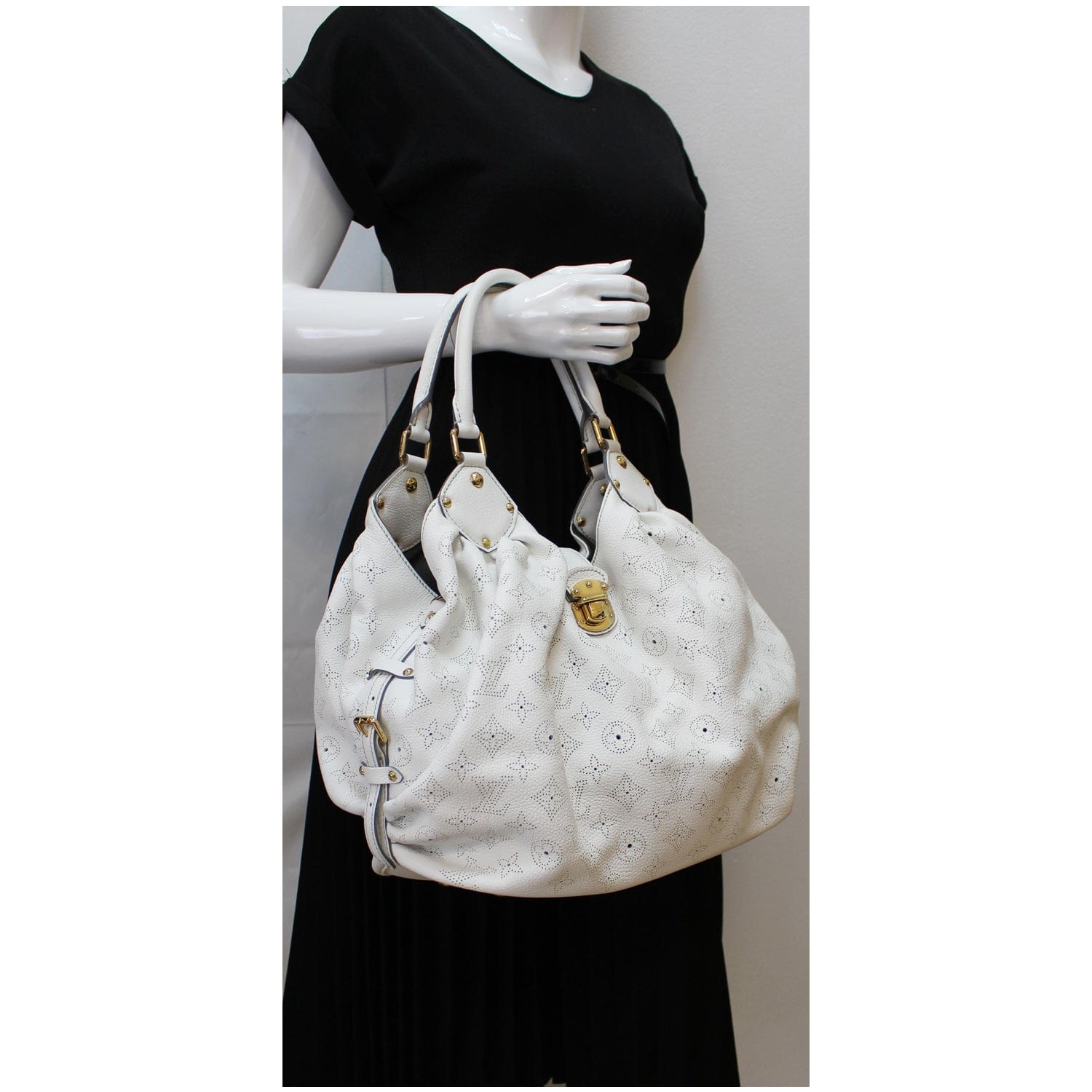 Louis vuitton white hobo bag Clearance