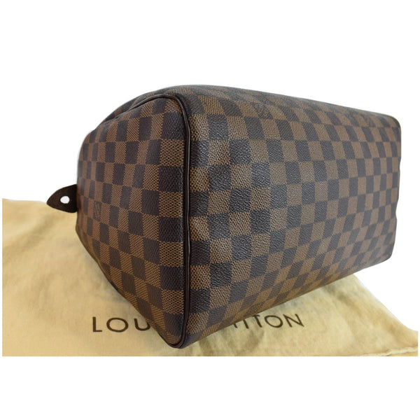 Louis Vuitton Speedy 30 Damier Ebene Satchel Bag Brown - bottom corner