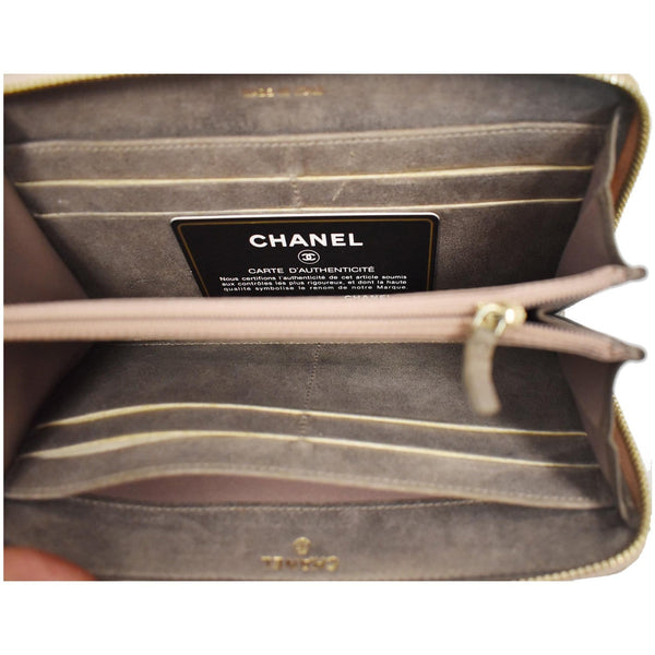 Chanel Zip Around Coated Canvas Wallet - interior -preview