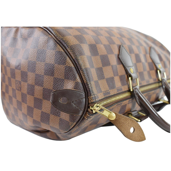 LOUIS VUITTON Speedy 35 Damier Ebene Satchel Handbag Brown
