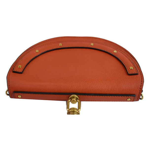 CHLOE Small Nile Bracelet Minaudiere Leather Clutch Bag Red