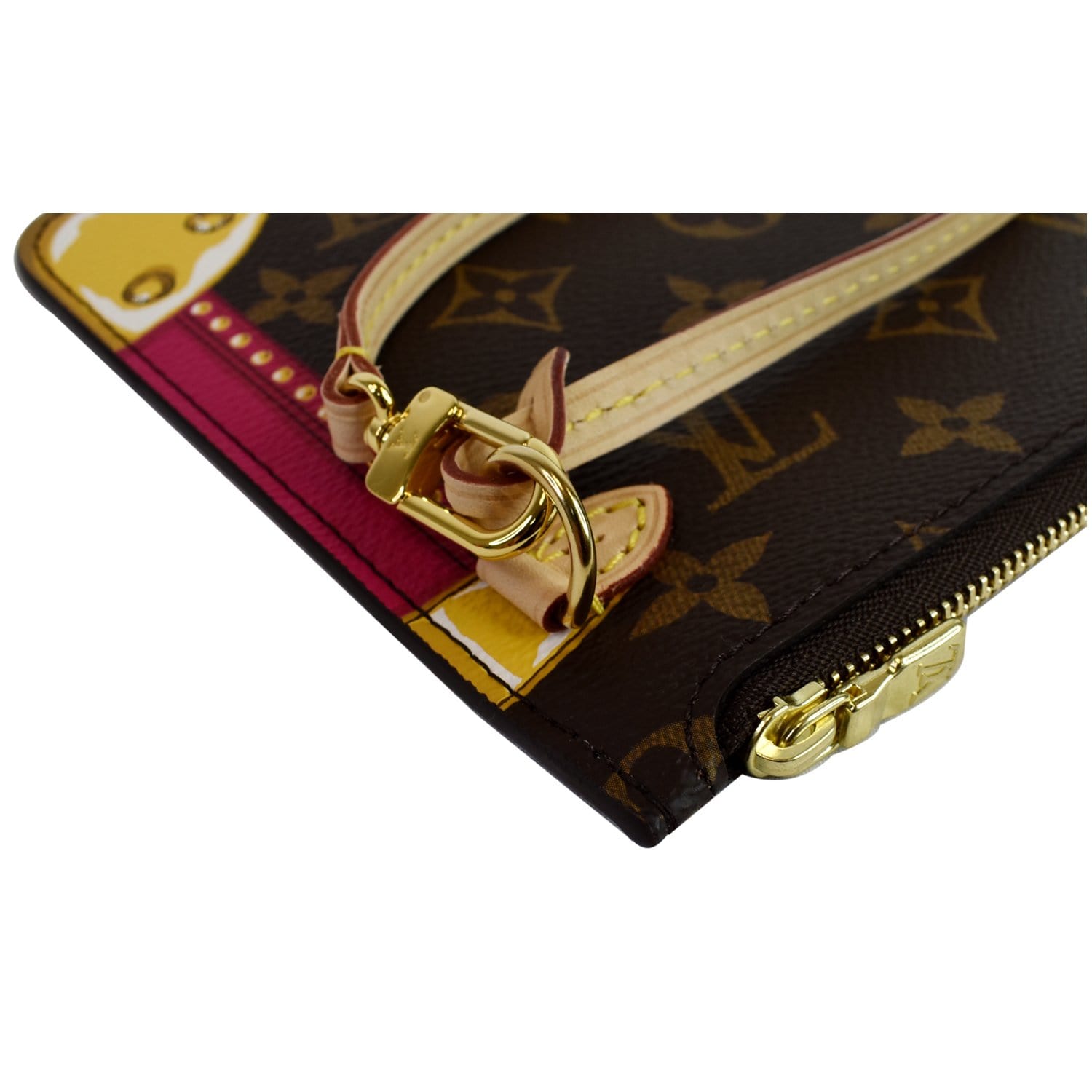 Louis Vuitton Rare Summer Trunks Monogram Neverfull Pochette GM Wristlet Bag  ref.293867 - Joli Closet