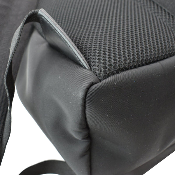 FENDI Diagonal Liberty Nylon Leather Backpack Black