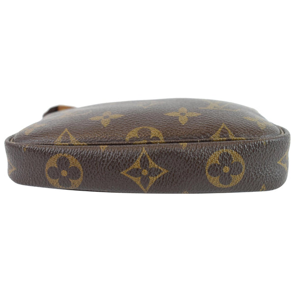 LOUIS VUITTON Mini Pochette Monogram Canvas Accessories Pouch Brown