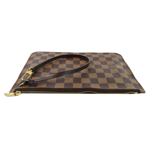 LOUIS VUITTON Pochette Wristlet Pouch Damier Ebene Neverfull MM Brown