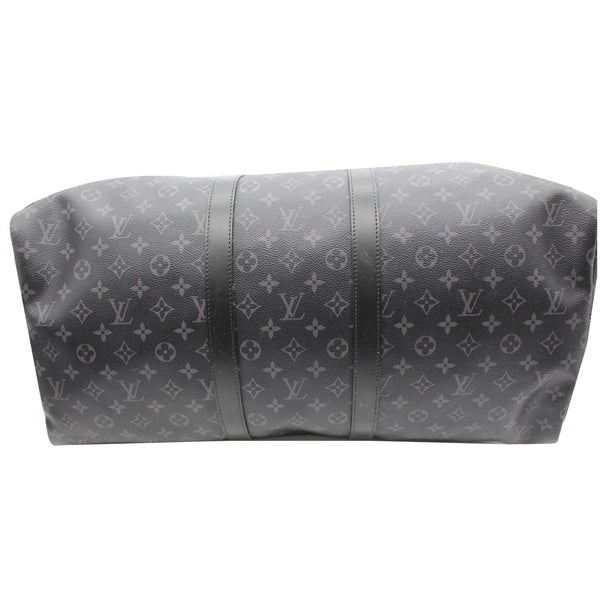 LOUIS VUITTON Keepall 55 Bandouliere Monogram Eclipse Travel Bag Black