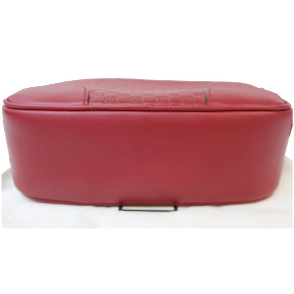 GUCCI Bree Micro GG Guccissima Leather Crossbody Bag Red 449413