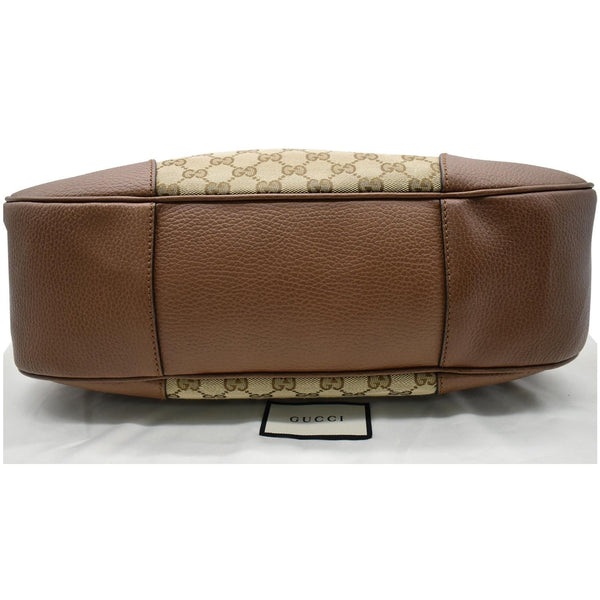 GUCCI Large Bree GG Canvas Hobo Bag Brown 449244