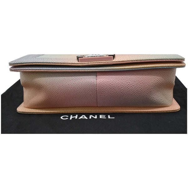 CHANEL Medium Rainbow Boy Flap Caviar Leather Shoulder Bag Multicolor